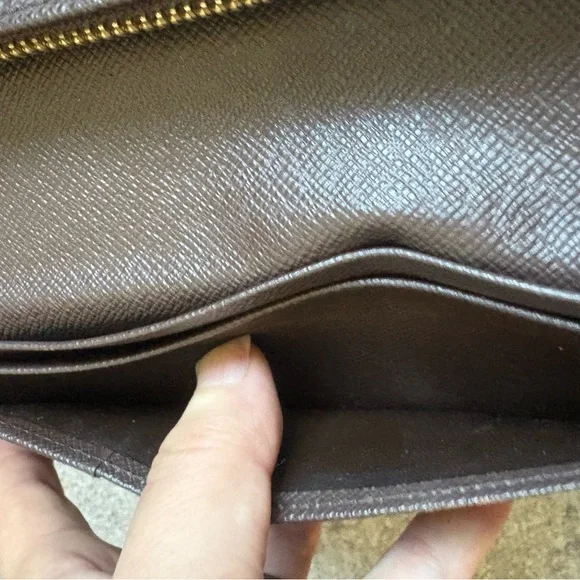Auth Louis Vuitton Porte Feuille Brazza Damier Ebene long bifold wallet - Picture 7 of 15